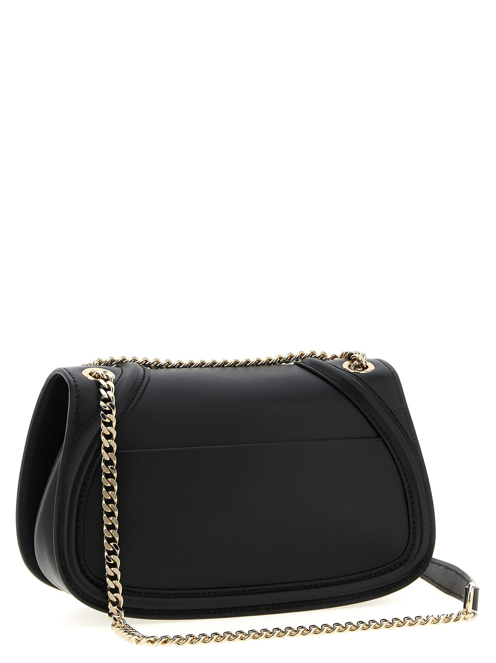Black Calfskin Shoulder Bag