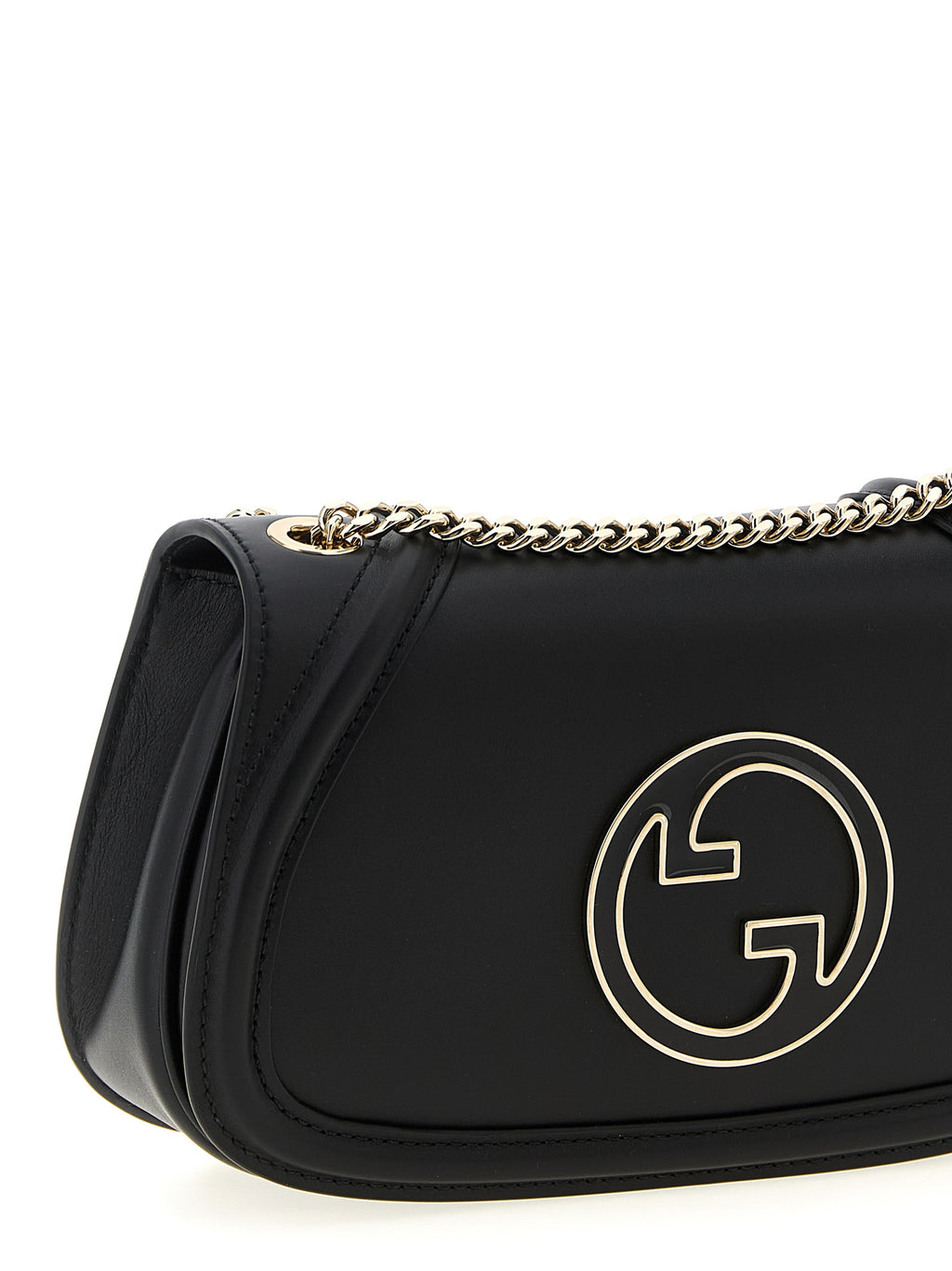 Black Calfskin Shoulder Bag