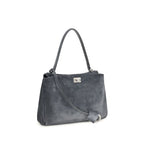 Gray Calf Leather Bos Taurus Handbag