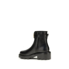Black Calf Leather Bos Taurus Ankle Boots