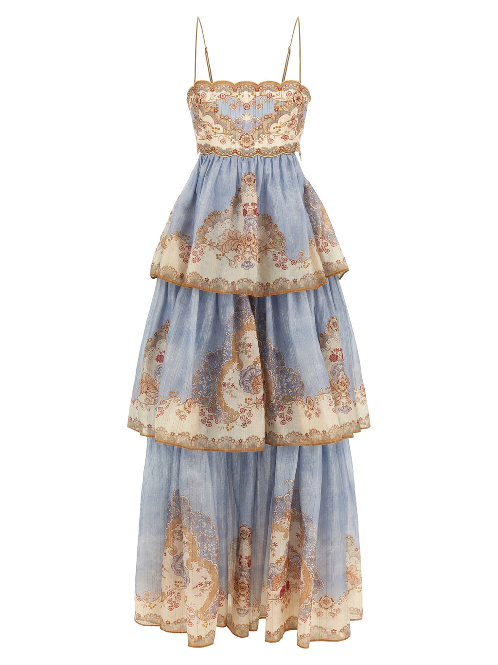 Blue Cotton Long Dress