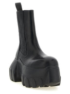 Black Ramie Ankle Boots
