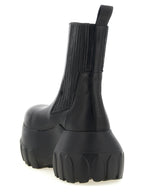 Black Ramie Ankle Boots