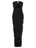 Black Wool Long Dress