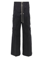 Black Cotton Cargo Pants