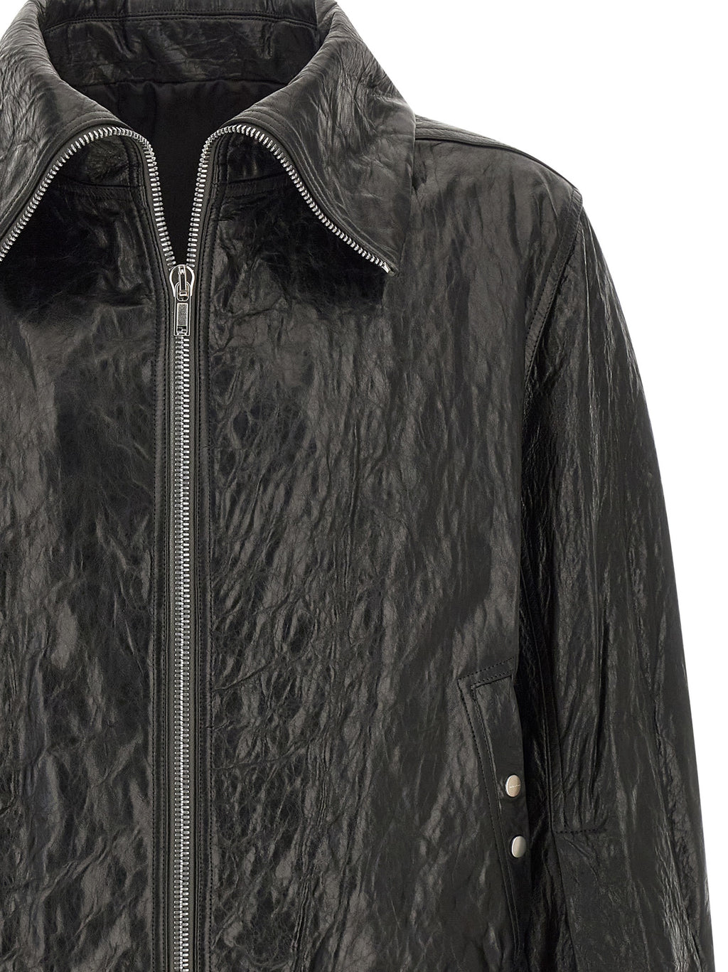 Black Lamb Leather Leather Jacket
