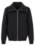 Black Virgin Wool Bomber