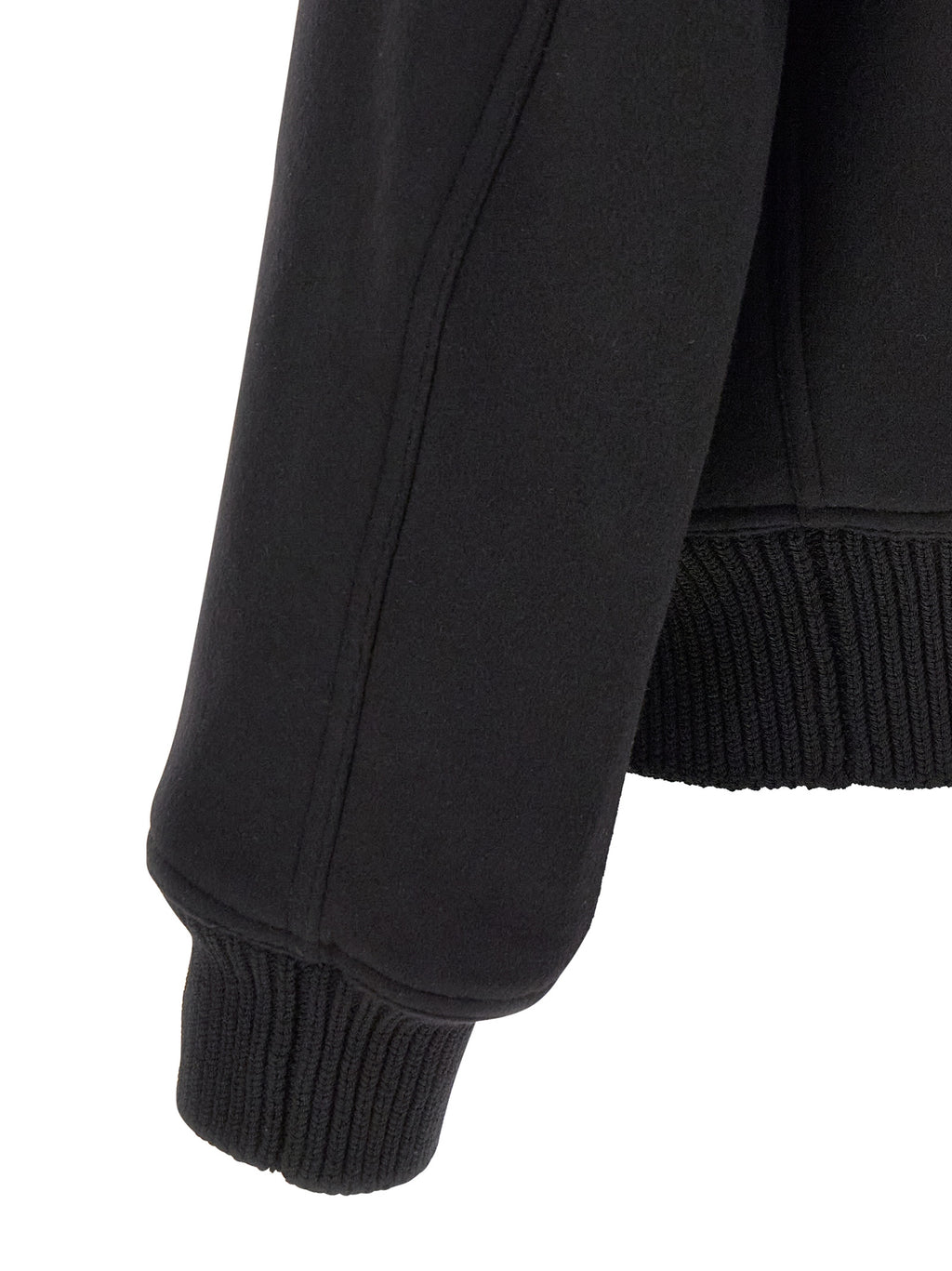 Black Virgin Wool Bomber