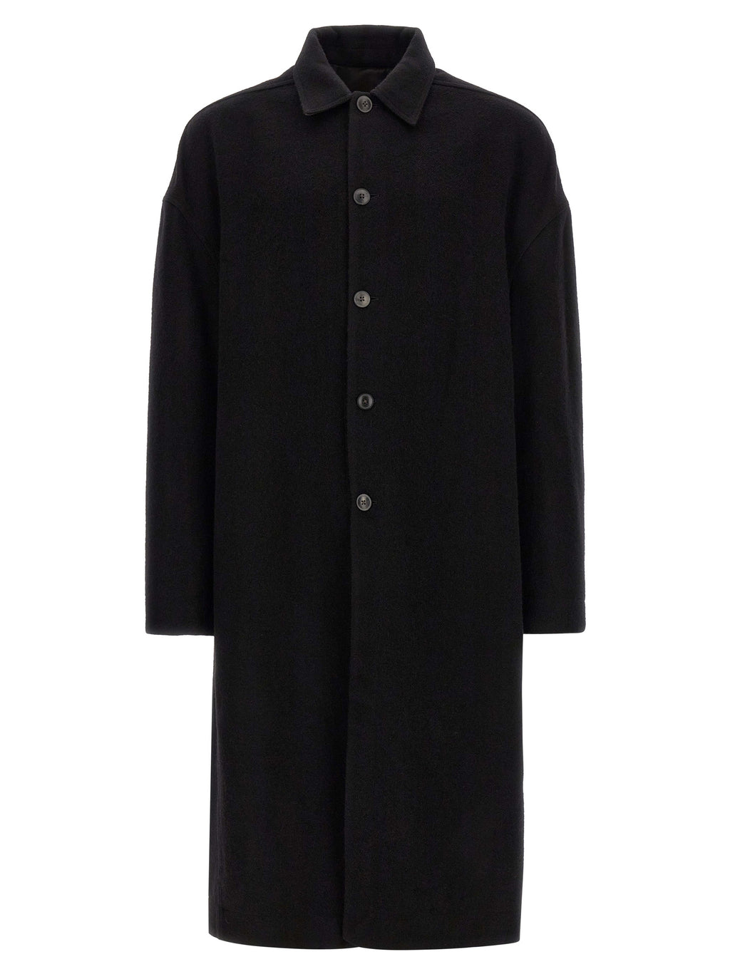 Black Virgin Wool Coat