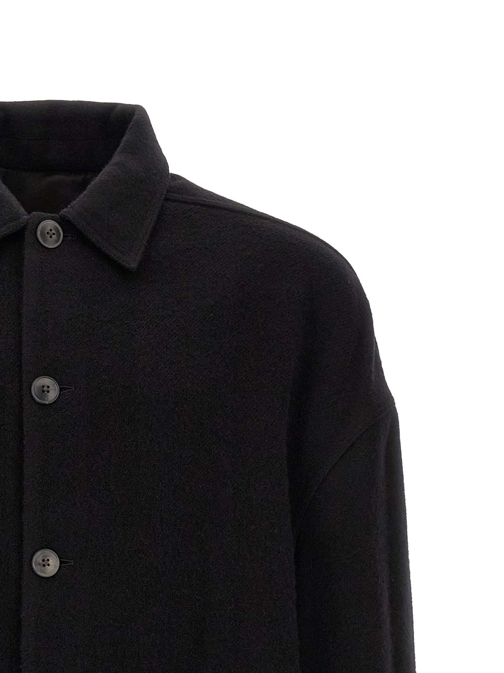 Black Virgin Wool Coat