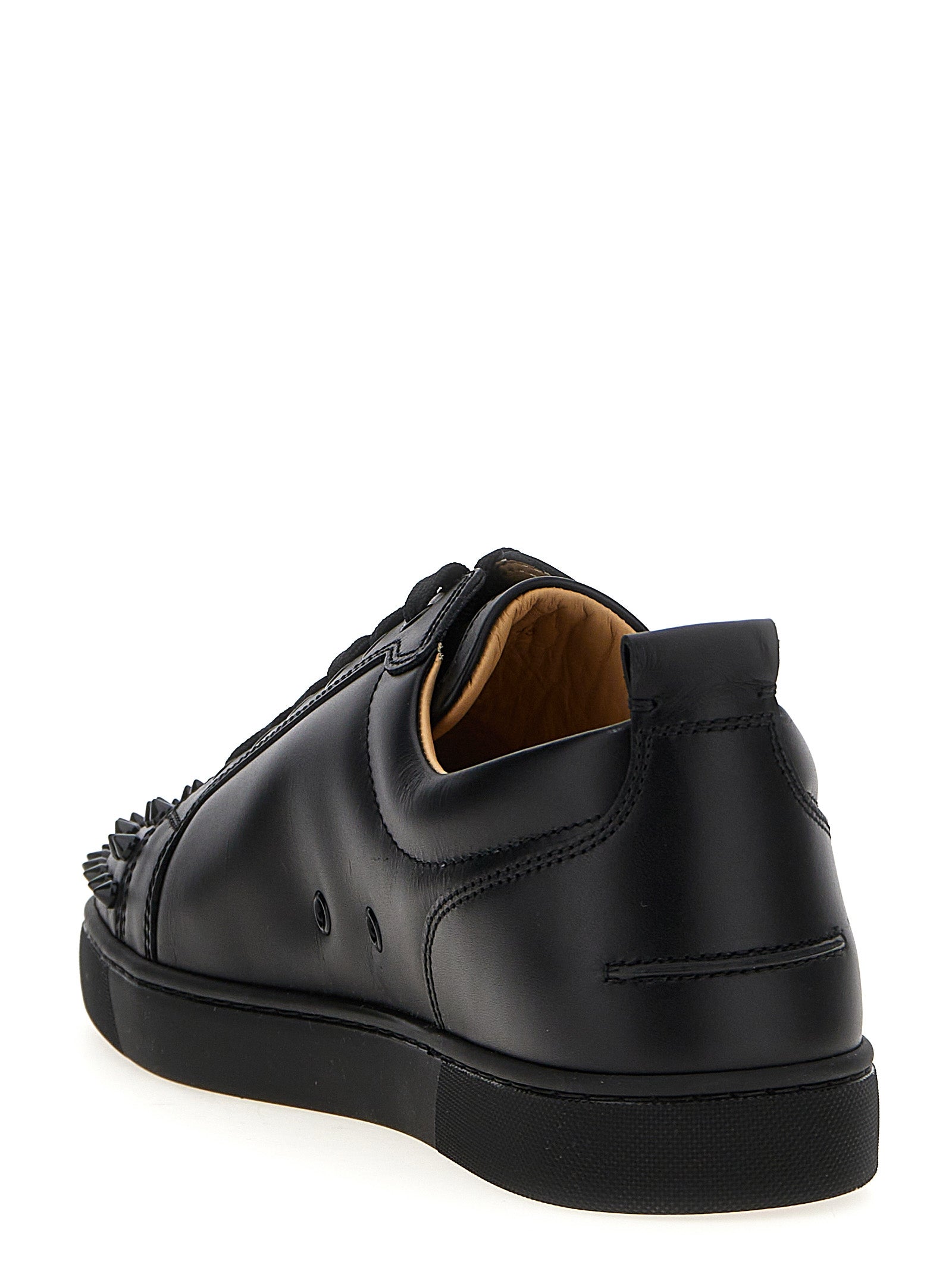 Black Calfskin Low Top Sneakers