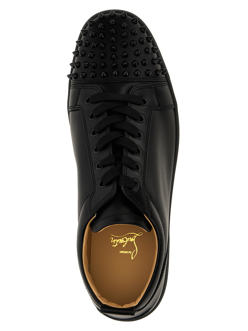 Black Calfskin Low Top Sneakers