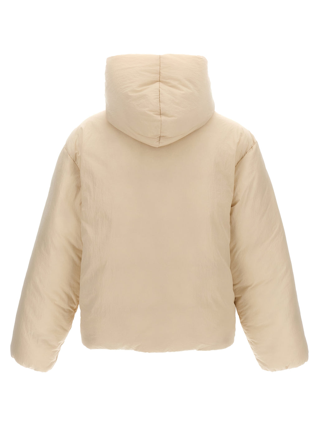 White Polyamide Full-Length Jacket