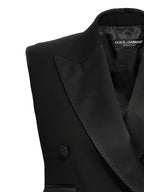 Black Silk Sleeveless Jacket