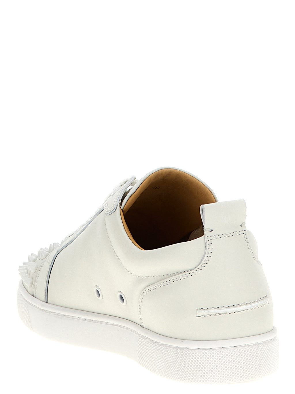 White Calfskin Low Top Sneakers