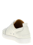 White Calfskin Low Top Sneakers
