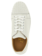 White Calfskin Low Top Sneakers