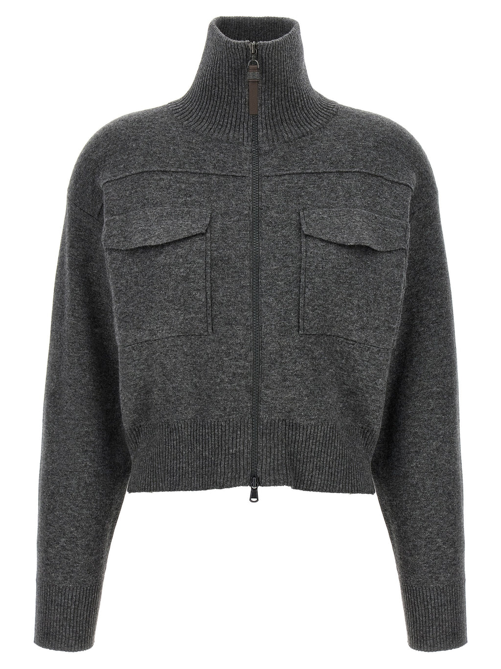 Gray Cashmere Cardigan