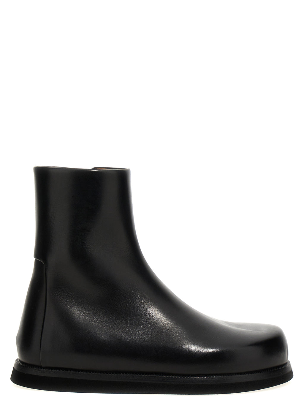 Black Calfskin Ankle Boots