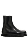 Black Calfskin Ankle Boots
