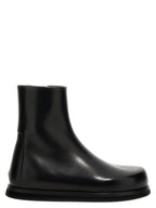 Black Calfskin Ankle Boots