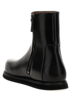 Black Calfskin Ankle Boots