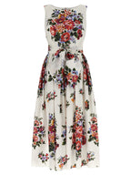 White Cotton Midi Dress