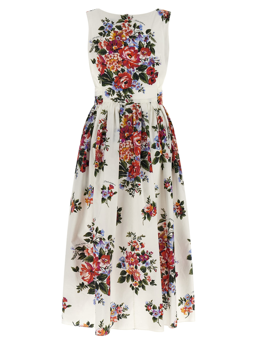 White Cotton Midi Dress