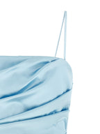 Blue Acetate Short Dress