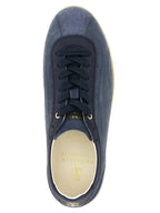Blue Calfskin Low Top Sneakers