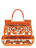 Orange Cotton Handbag