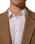 Brown Single Breasted 2 Button Suit Jacket