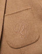 Brown Single Breasted 2 Button Suit Jacket