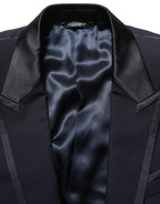 Dark Blue Single Breasted 2 Piece Men Suit