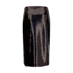 Blue Silk Midi Skirt