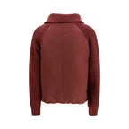 Bordeaux Polyester Full-Length Jacket