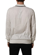 Black Leaf Print Silk Men Crew Neck T-shirt