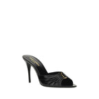 Black Lamb Ovis Aries Stiletto Heel Sandals