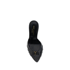 Black Lamb Ovis Aries Stiletto Heel Sandals