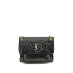 Black Calf Leather Bos Taurus Shoulder Bag