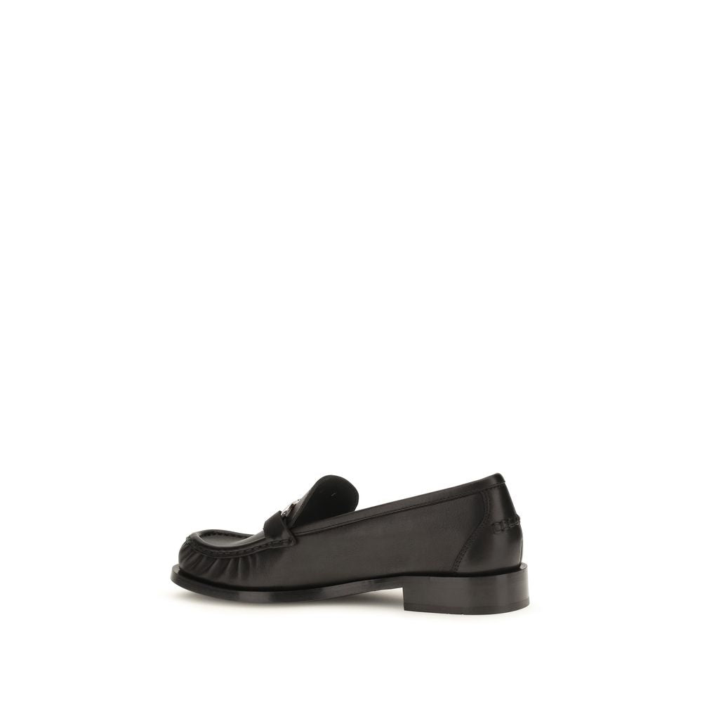 Black Calf Leather Bos Taurus Slip-On Loafers