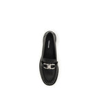 Black Calf Leather Bos Taurus Slip-On Loafers
