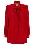 Red Silk Blouse