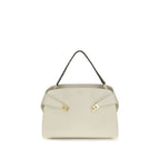 Beige Calf Leather Bos Taurus Shoulder Bag