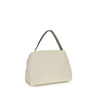 Beige Calf Leather Bos Taurus Shoulder Bag