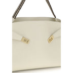 Beige Calf Leather Bos Taurus Shoulder Bag