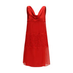 Multicolor Silk Cocktail Dress