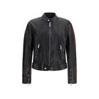 Black Buffalo Leather Bomber