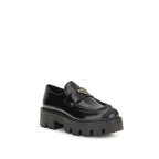 Black Calf Leather Bos Taurus Slip-On Loafers