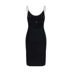 Black Viscose Casual Dress